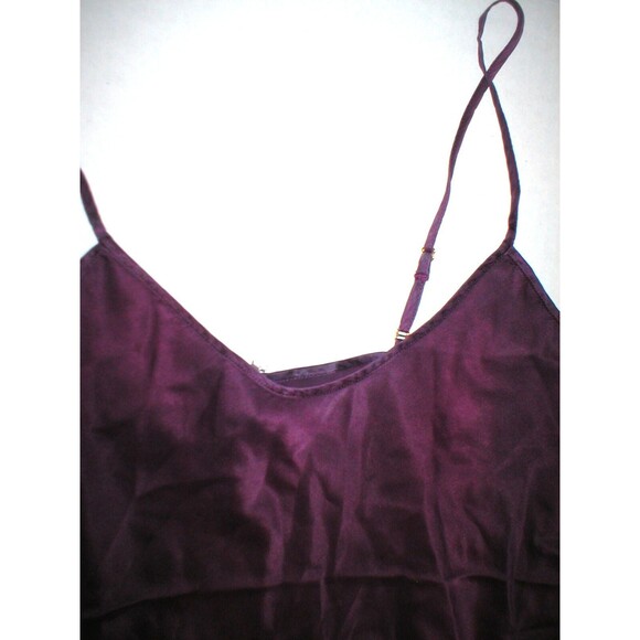 New Womens Designer True Religion Purple Silk Camisole Cami Shirt Top L Logo NWT - Picture 5 of 9